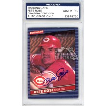 Pete Rose 1985 Donruss Autographed Card #62 - PSA/DNA Gem Mt 10