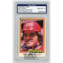 Pete Rose 1981 Donruss Autographed Card #371 - PSA/DNA Gem MT 10
