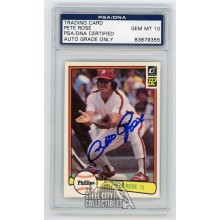 Pete Rose 1982 Donruss Autographed Card #168 - PSA/DNA Gem MT 10