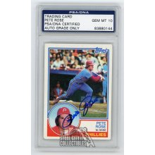 Pete Rose 1983 Topps Autographed Card #100 - PSA/DNA Gem MT 10