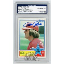 Pete Rose 1983 Topps Autographed Card #397 - PSA/DNA Gem MT 10