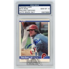 Pete Rose 1984 Fleer Autographed Card #46 - PSA/DNA Gem MT 10