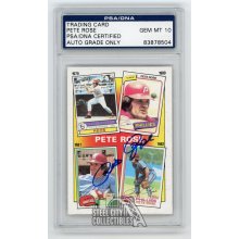 Pete Rose 1986 Topps Autographed Card #6 - PSA/DNA Gem MT 10