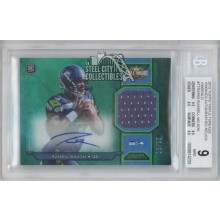 Russell Wilson 2012 Topps Triple Threads Autograph Rookie Jersey Card 26/50 BGS 9 Mint