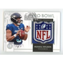 Russell Wilson 2018 Panini Encased Pro Bowl Shield Patch Card #PB-2 1/1