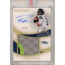 Russell Wilson 2019 Panini Immaculate Autograph Patch Card #PPA-RWI 02/10