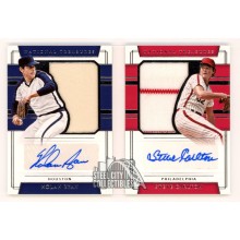 Nolan Ryan/Steve Carlton 2018 Panini National Treasures Auto Jersey Book 17/25