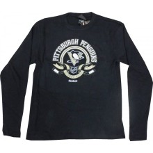 Pittsburgh Penguins Reebok NHL Hockey Club Black Long Sleeve Thermal Shirt