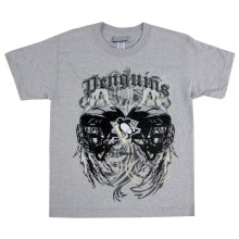 Pittsburgh Penguins Reebok NHL Kids Blitz Beast Gray T-Shirt
