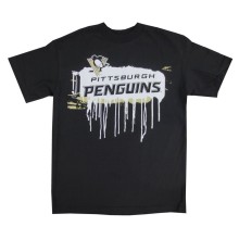 Pittsburgh Penguins Reebok NHL Youth Wet Paint Black T-Shirt