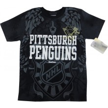 Pittsburgh Penguins Reebok NHL Youth Attitude Black T-Shirt