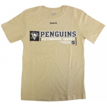 Pittsburgh Penguins Hockey Reebok NHL Youth Call Sign Gold T-Shirt