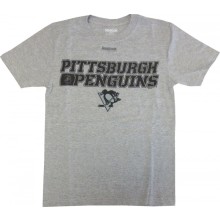 Pittsburgh Penguins Reebok NHL Youth Center Ice Gray T-Shirt