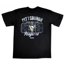 Pittsburgh Penguins Reebok NHL Youth Rink Black T-Shirt