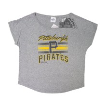 Pittsburgh Pirates Majestic Women's Gray Heathered Game Day Trainer Shirt