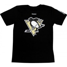 Pittsburgh Penguins Reebok NHL Youth Logo Black T-Shirt