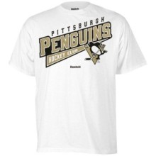 Pittsburgh Penguins NHL Reebok Sweep White T-Shirt