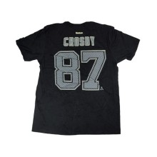 Sidney Crosby Pittsburgh Penguins Black/Gray Reebok Name & Number T-Shirt
