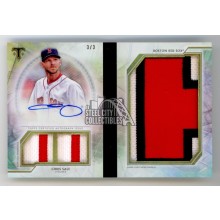 Chris Sale 2018 Topps Triple Threads Autograph Patch Booklet Card #JPA-CS 3/3