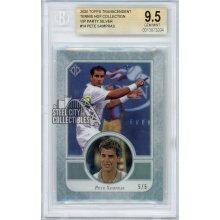 Pete Sampras 2020 Topps Transcendent Tennis VIP Silver Card #14 5/5 BGS 9.5
