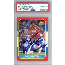 Ralph Sampson 1986 Fleer "HOF 12" Autograph Card #97 PSA/DNA 10