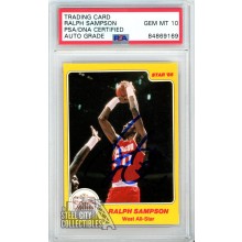 Ralph Sampson 1984 Star Yellow "HOF 12" Autograph Card #11 PSA/DNA 10