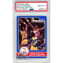Ralph Sampson 1984 Star Blue "HOF 12" Autograph Card #3 PSA/DNA 10