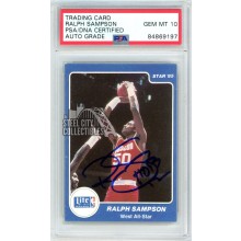 Ralph Sampson 1985 Star Blue "HOF 12" Autograph Card #12 PSA/DNA 10