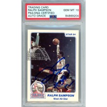 Ralph Sampson 1984 Star "HOF 12" Autograph Card #23 PSA/DNA 10