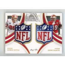 George Kittle/Deebo Samuel 2022 Panini Immaculate NFL Shield Patch Card 1/1
