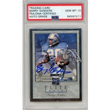 Barry Sanders 1996 Donruss Elite Autograph Card /10000 #2 PSA/DNA 10