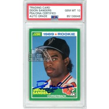 Deion Sanders 1989 Score Football Autograph Rookie Card #246 PSA/DNA 10