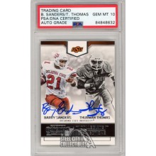 Barry Sanders/Thurman Thomas 2016 Contenders Draft Autograph Card #15 PSA/DNA 10