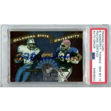 Barry Sanders/Thurman Thomas 1999 Prestige Autograph Card #AM5 PSA/DNA 10