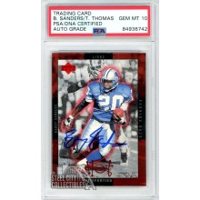 Barry Sanders/Thurman Thomas 1996 Upper Deck Autograph Card #HT-20 PSA/DNA 10