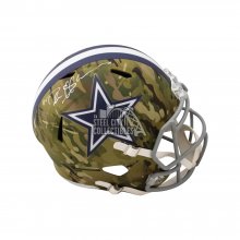 Deion Sanders Autographed Dallas Cowboys Camo Replica Full-Size Football Helmet - BAS