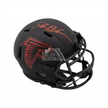 Deion Sanders Autographed Atlanta Falcons Eclipse Mini Football Helmet - BAS COA
