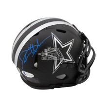 Deion Sanders Autographed Dallas Cowboys Eclipse Mini Football Helmet - BAS (Blue Ink)