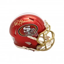 Deion Sanders Autographed San Francisco 49ers Flash Mini Football Helmet - BAS (Gold Ink)