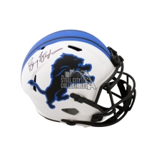 Barry Sanders Autographed Lions Lunar Eclipse Replica Full-Size Football Helmet - JSA