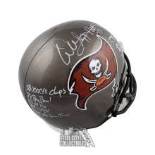 Warren Sapp Autographed Buccaneers Replica Full-Size Football Helmet BAS 10 Inscriptions