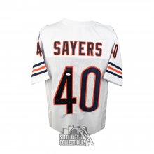 Gale Sayers Autographed Chicago Bears Custom White Football Jersey - JSA COA
