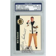 Milt Schmidt 1994 Parkhurst Missing Link Autographed Card #21 - PSA/DNA