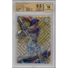 Corey Seager 2016 Topps High Tek Gold Rainbow Autograph Rookie Card 36/50 BGS 9.5
