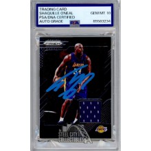 Shaquille O'Neal 2018-19 Panini Prizm Autograph Jersey Card #49 PSA/DNA 10 -Blue