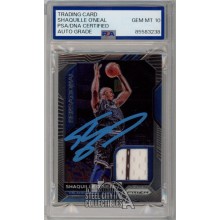 Shaquille O'Neal 2020-21 Panini Prizm Autograph Jersey Card #SSW-SON PSA/DNA 10