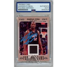Shaquille O'Neal 2007-08 Fleer Autograph Jersey Card #FG-SO PSA/DNA (Blue)