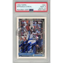 Shaquille O'Neal 1992-93 Topps Autograph Rookie Card #362 PSA 9 PSA/DNA 10 (906)