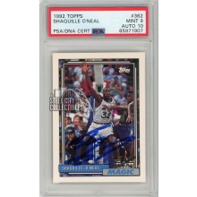 Shaquille O'Neal 1992-93 Topps Autograph Rookie Card #362 PSA 9 PSA/DNA 10 (907)