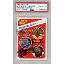 Kevin Garnett/Shaquille O'Neal 2000-01 Topps Heritage Autograph Card #150 PSA/DNA 10